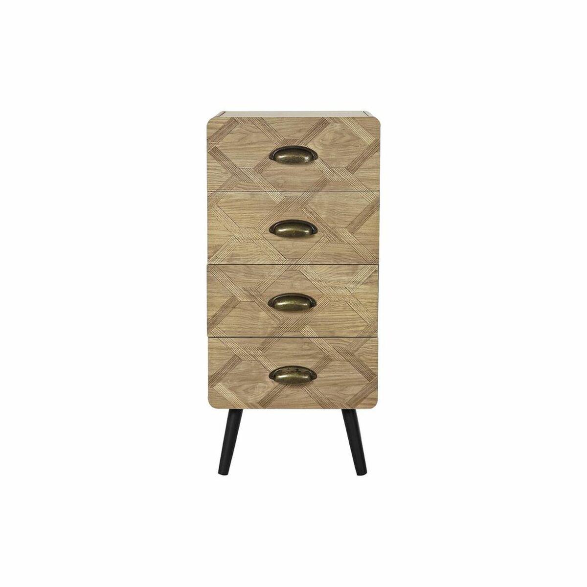 Byrå DKD Home Decor Svart Naturell Metall Trä MDF Boho 37 x 31,5 x 80 cm - 2