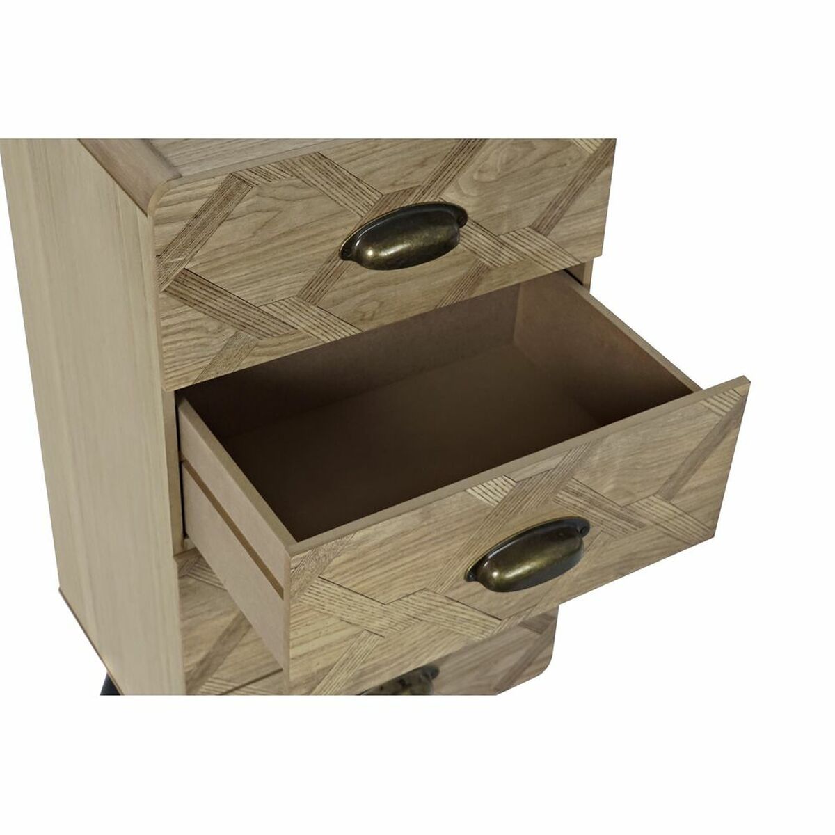 Byrå DKD Home Decor Svart Naturell Metall Trä MDF Boho 37 x 31,5 x 80 cm - 4