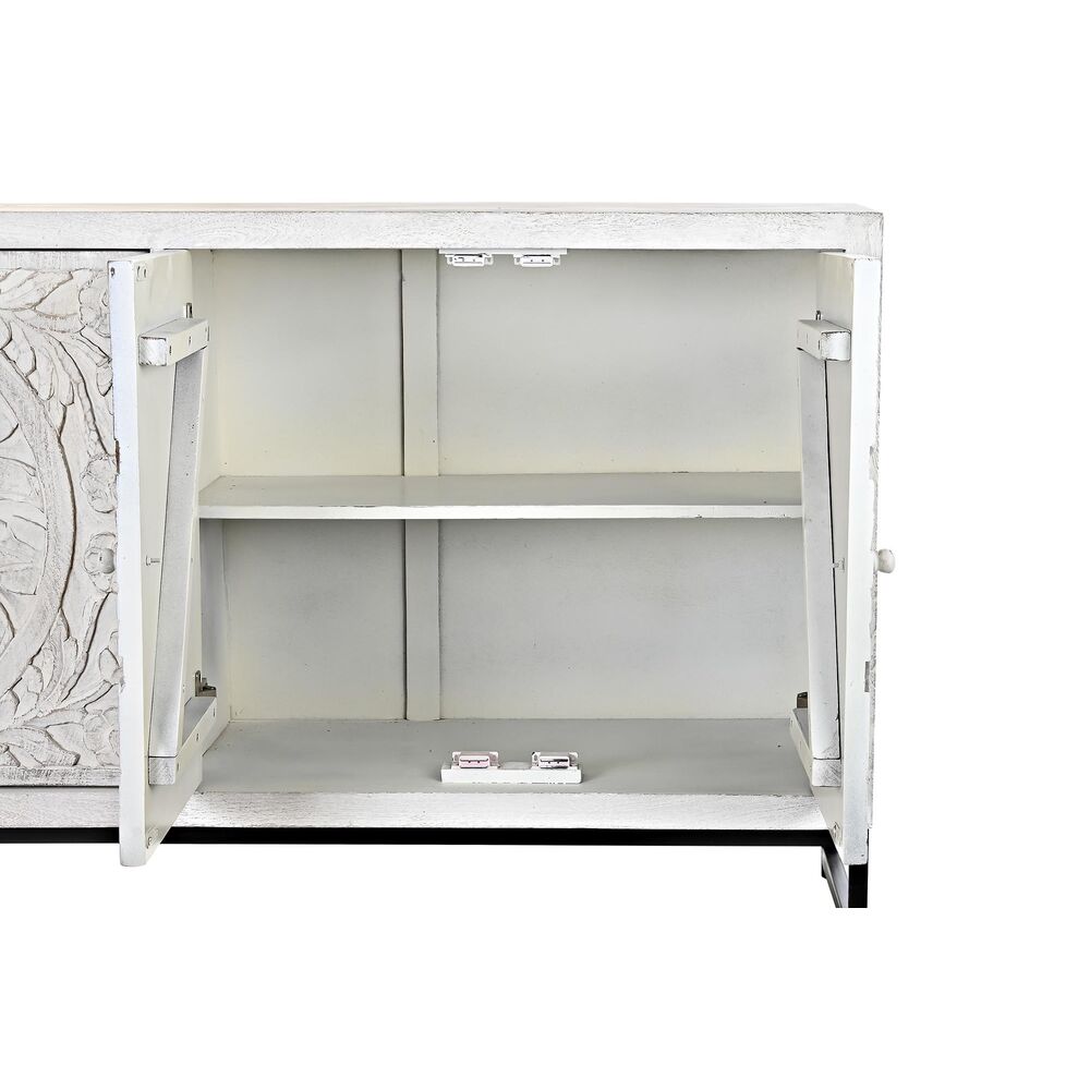 Skänk DKD Home Decor   Vit Metall Mangoträ 150 x 38 x 80 cm - 3