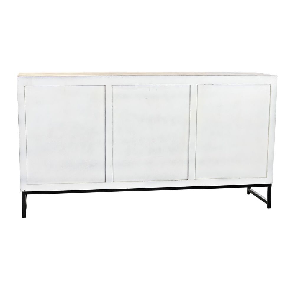 Skänk DKD Home Decor   Vit Metall Mangoträ 150 x 38 x 80 cm - 7