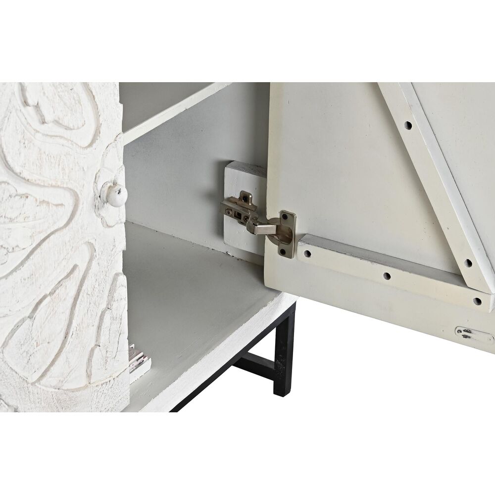 Skänk DKD Home Decor   Vit Metall Mangoträ 150 x 38 x 80 cm - 4