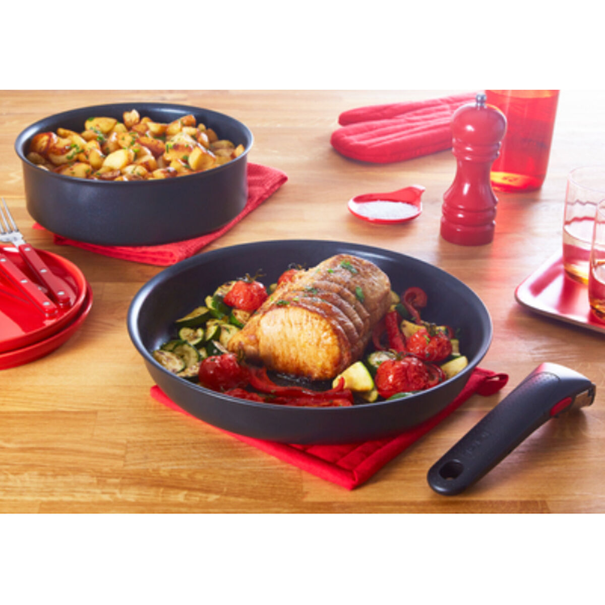 Stekpanna Tefal Ingenio Svart Aluminium Ø 22 cm (1 antal) - 2