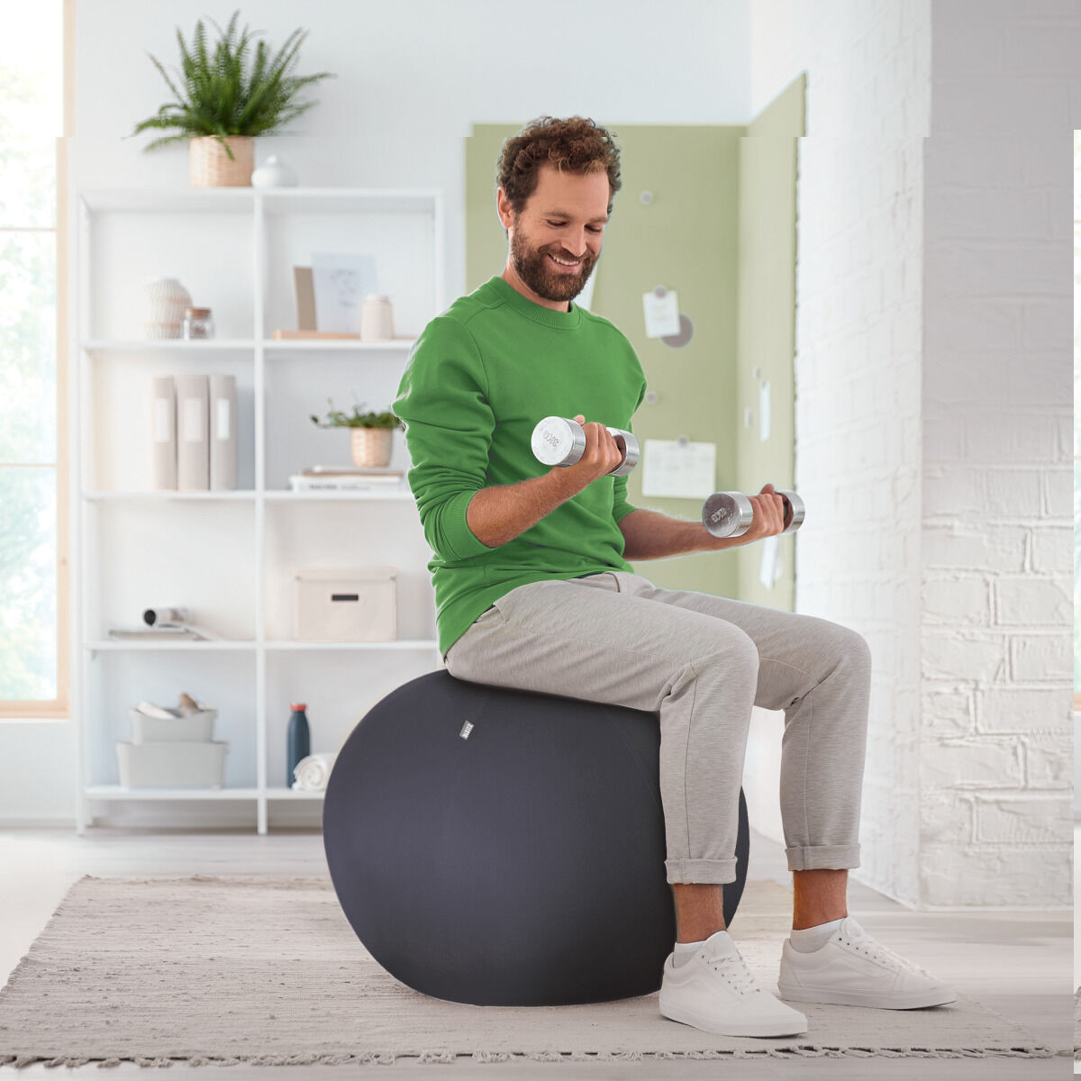 Uppblåsbar sits Leitz ["Ergo Active"] Mörkgrå - 7