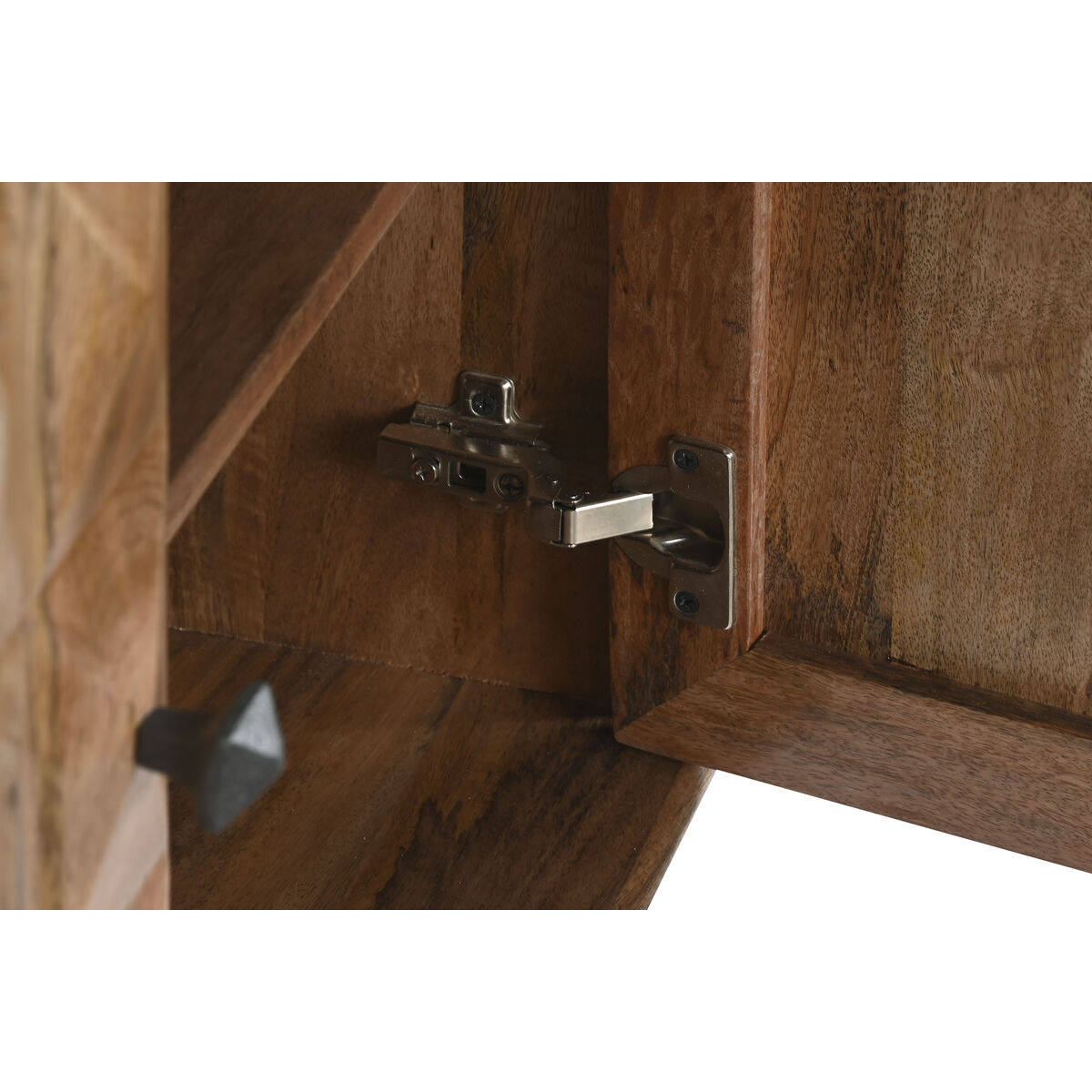 Skänk DKD Home Decor Naturell Svart Metall Mangoträ (140 x 40 x 82 cm) - 2