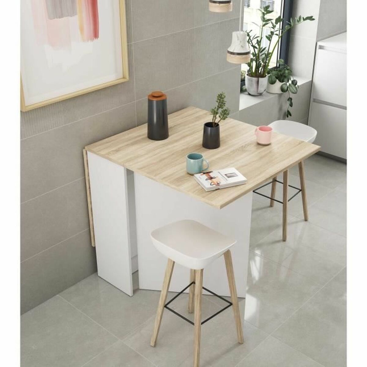 Matsalsbord 78x31-140x77 cm - 2