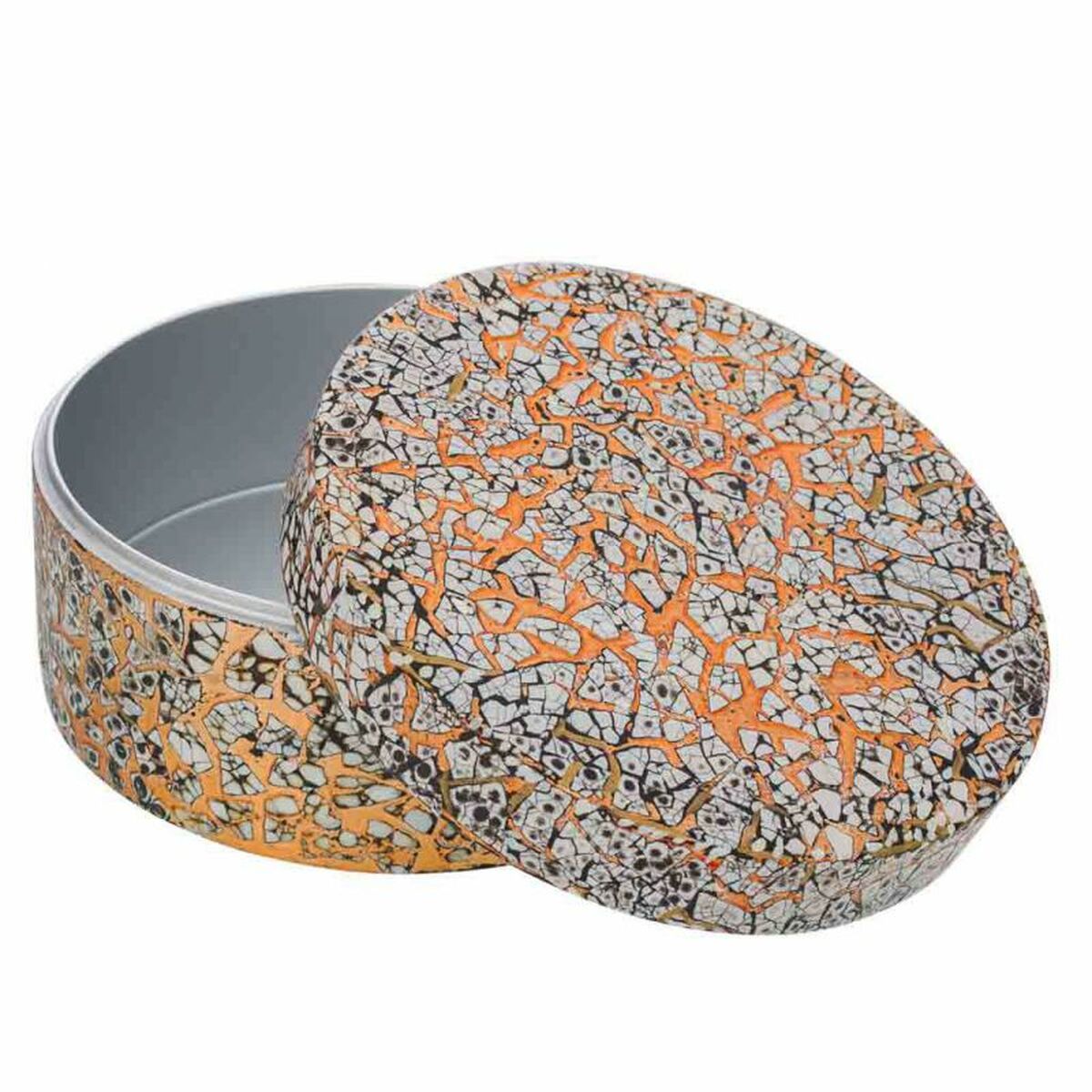 Dekorationslåda Alexandra House Living Gyllene Keramik Trä MDF 20 x 10 x 20 cm - 5