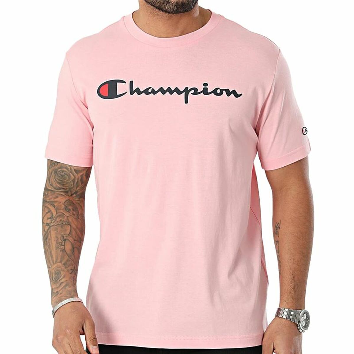 T-shirt med kortärm Herr Champion Crewneck