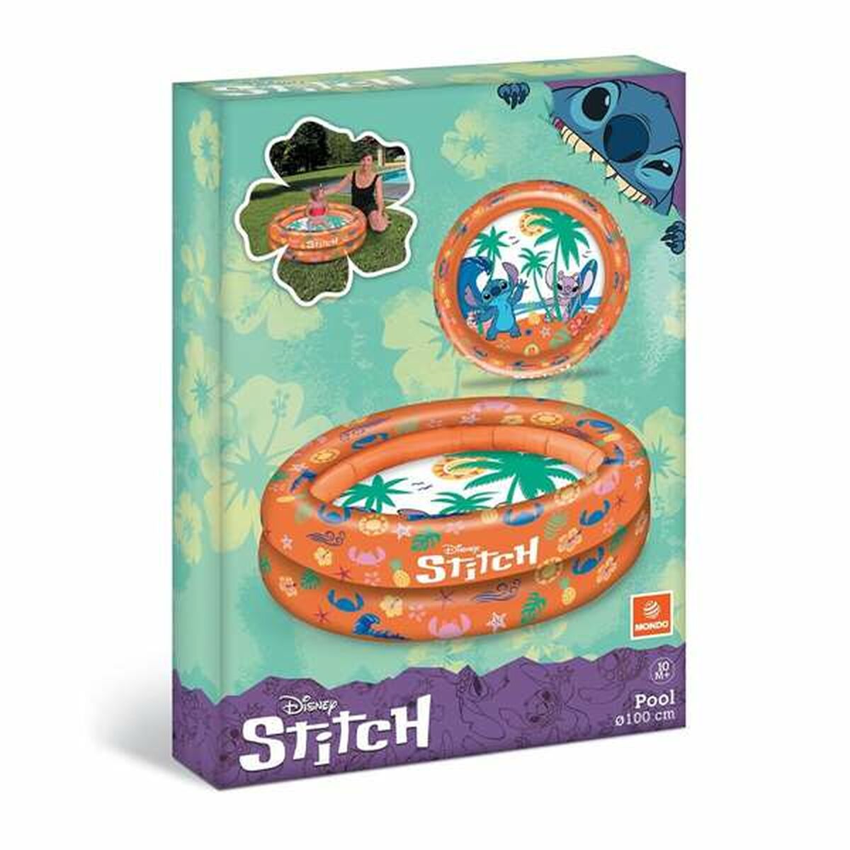 Uppblåsbar plaskpool för barn Unice Toys Ø 100 cm - 2