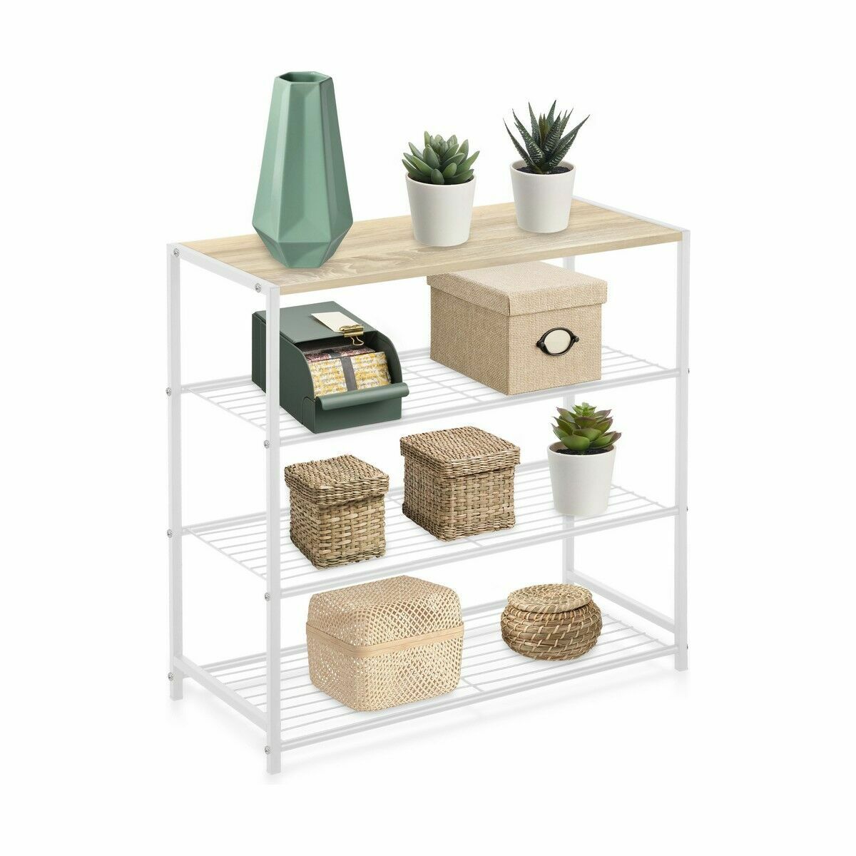 Bokhylla Confortime Vit Trä Metall 60 x 30 x 63,5 cm (3 antal) - 3