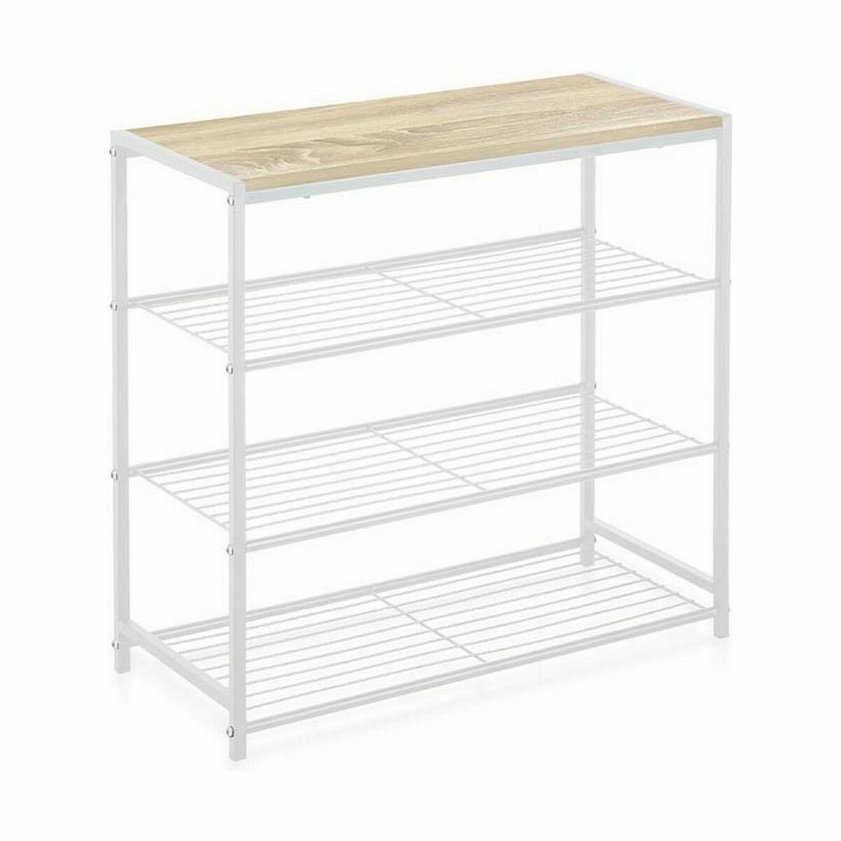 Bokhylla Confortime Vit Trä Metall 60 x 30 x 63,5 cm (3 antal) - 4
