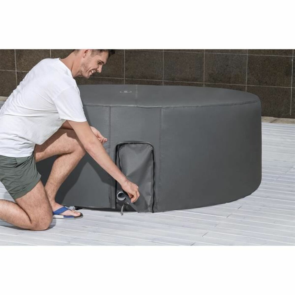 Pool Cover Bestway LAY-Z-SPA® Xtras Grå - 3