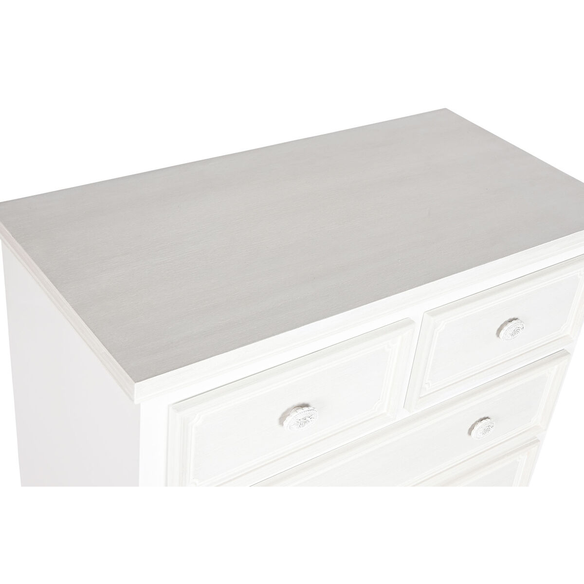 Kommod Home ESPRIT Vit Beige Trä Trä MDF Romantisk 80 x 42 x 105 cm - 4