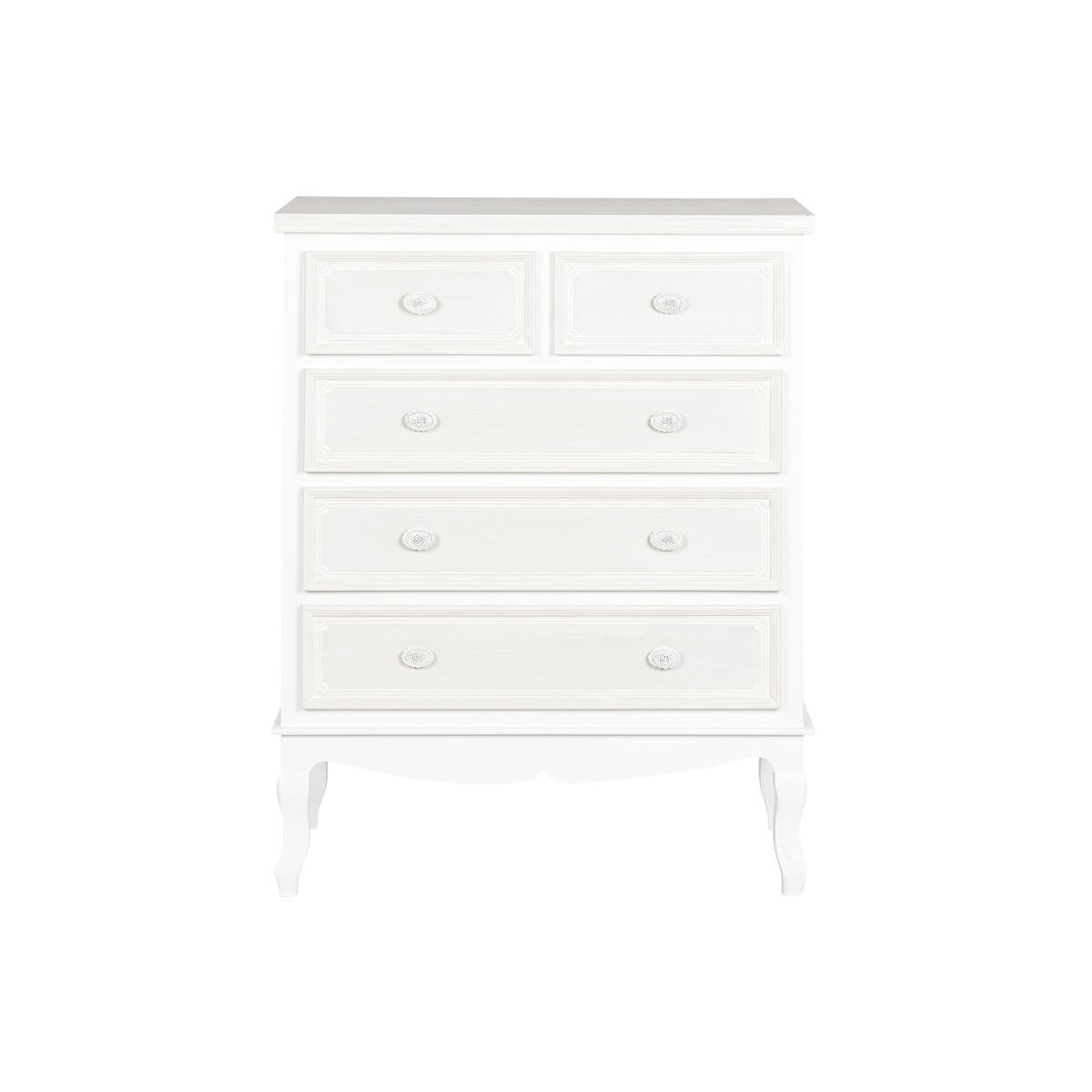 Kommod Home ESPRIT Vit Beige Trä Trä MDF Romantisk 80 x 42 x 105 cm - 6