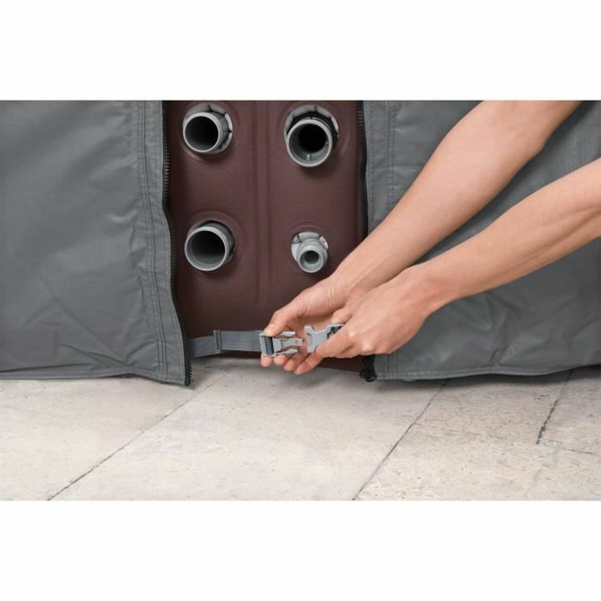 Pool Cover Bestway Lay Z Spa 201 x 80 cm Grå - 3