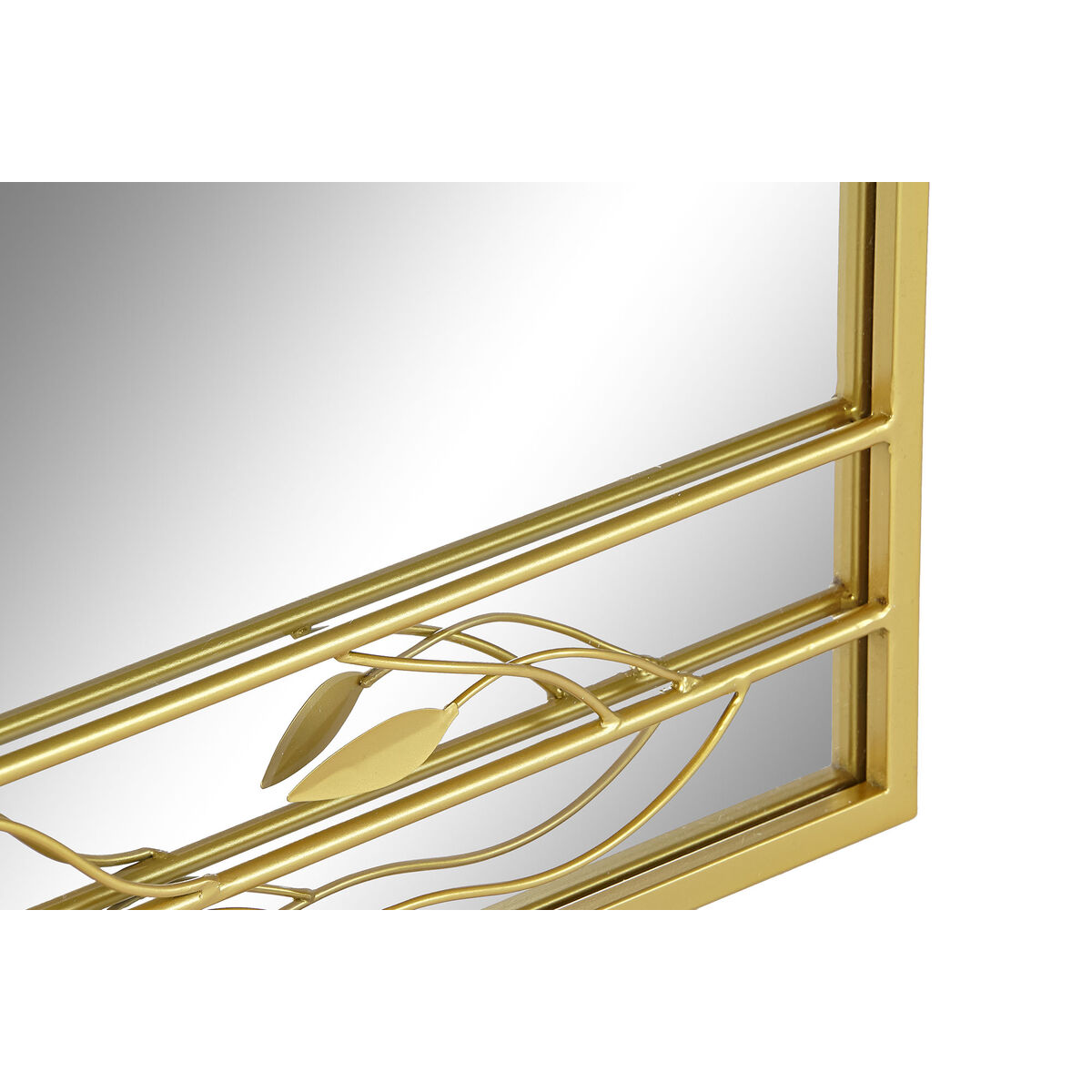 Väggspegel DKD Home Decor Speglar Gyllene Metall Löv av en växt (60 x 2 x 90 cm) - 3