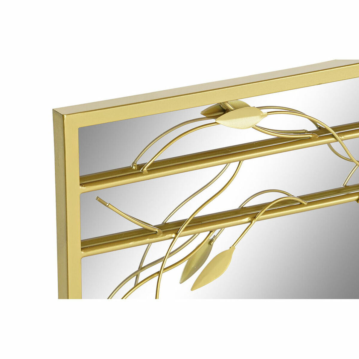 Väggspegel DKD Home Decor Speglar Gyllene Metall Löv av en växt (60 x 2 x 90 cm) - 2