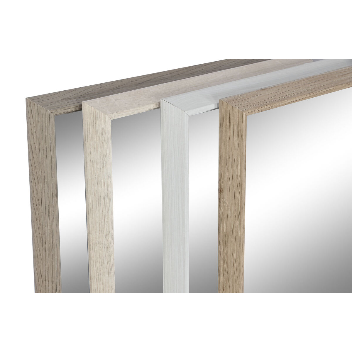 Väggspegel Home ESPRIT Vit Brun Beige Grå Glas polystyren 33 x 3 x 95,5 cm (4 antal) - 5