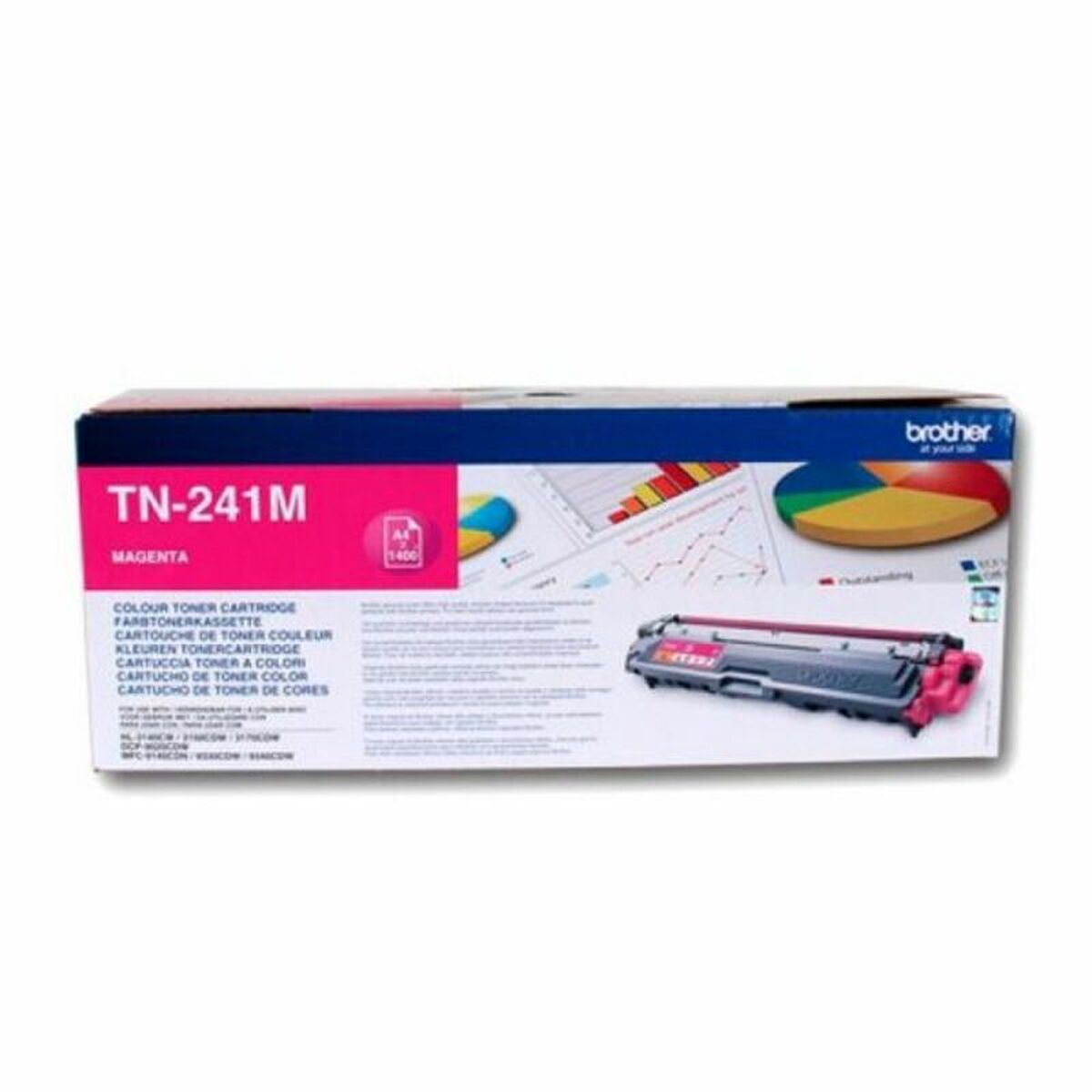 Original Toner Brother TN241M Svart Magenta - 2