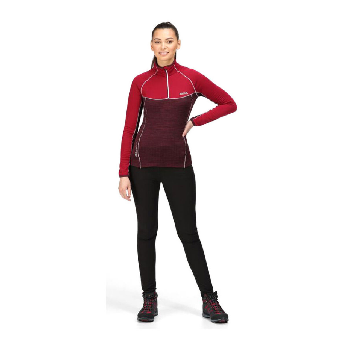 Fleecefoder Regatta Hepley Lightweight Half-Zip Mörkröd - 7