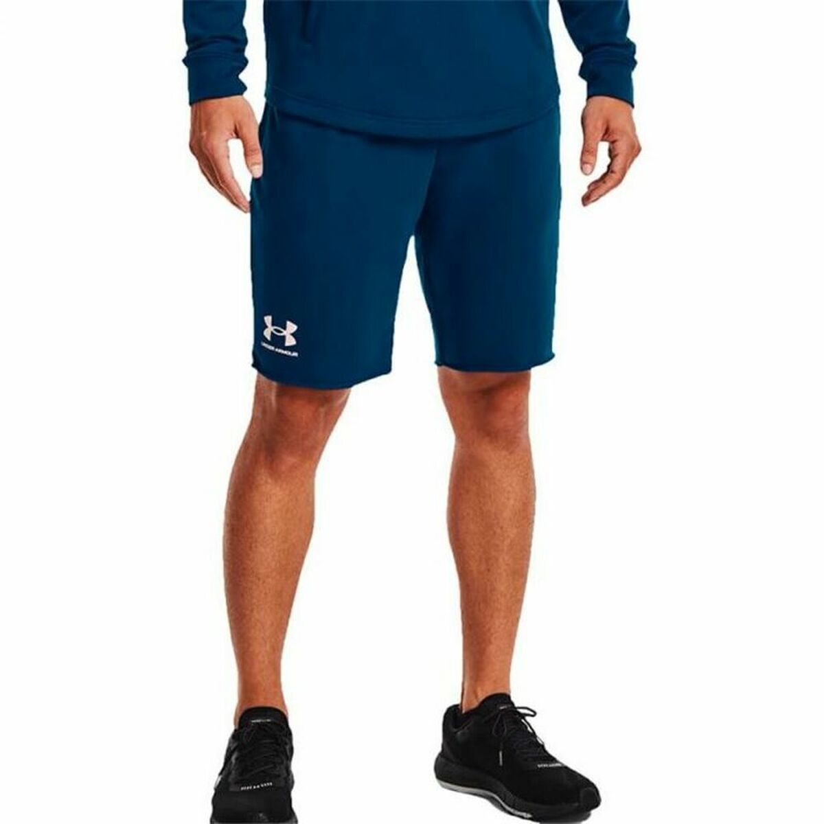 Sportshorts för män Under Armour Rival Terry Blå - 3