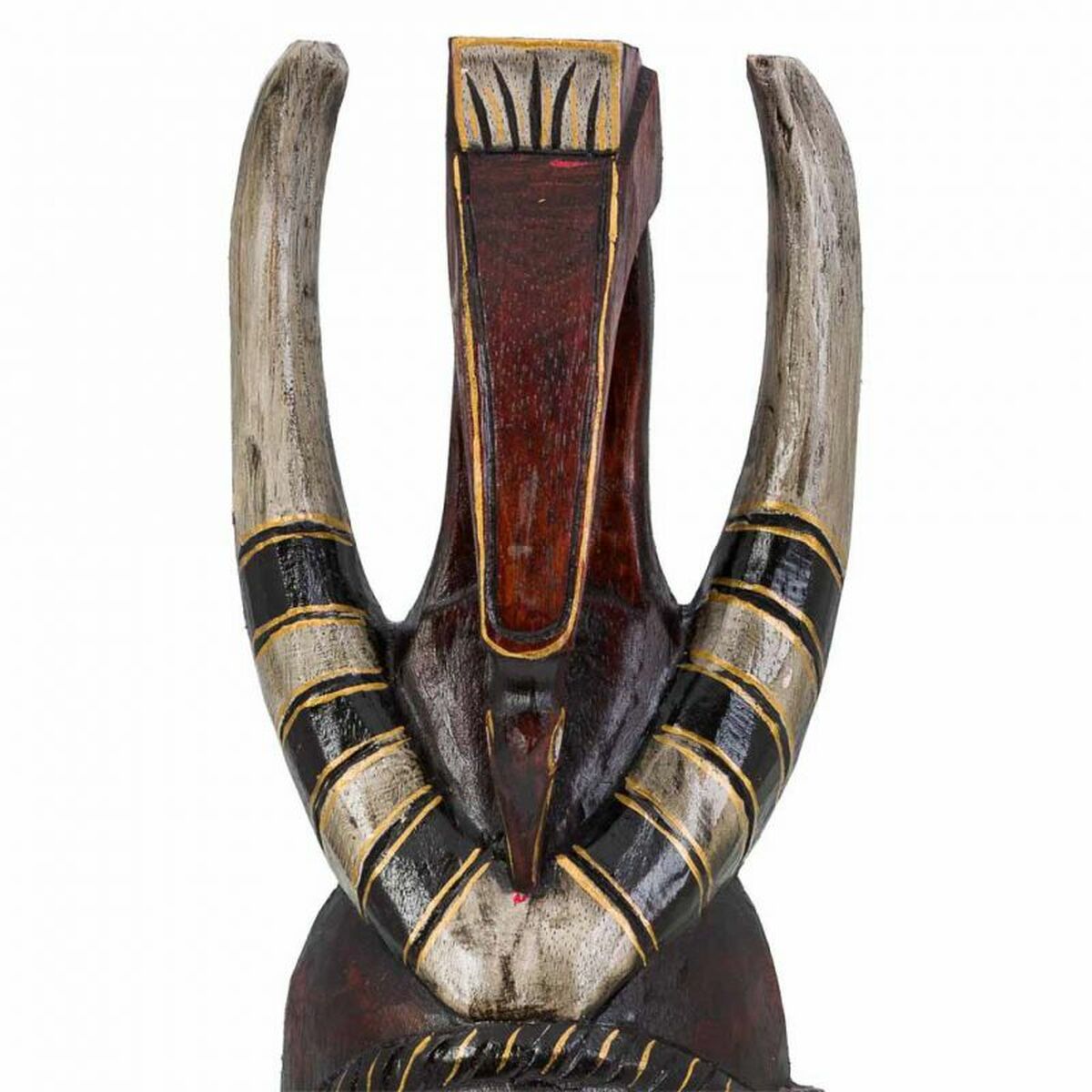 Prydnadsfigur Alexandra House Living Svart Trä Mask 6 x 50 x 16 cm - 6