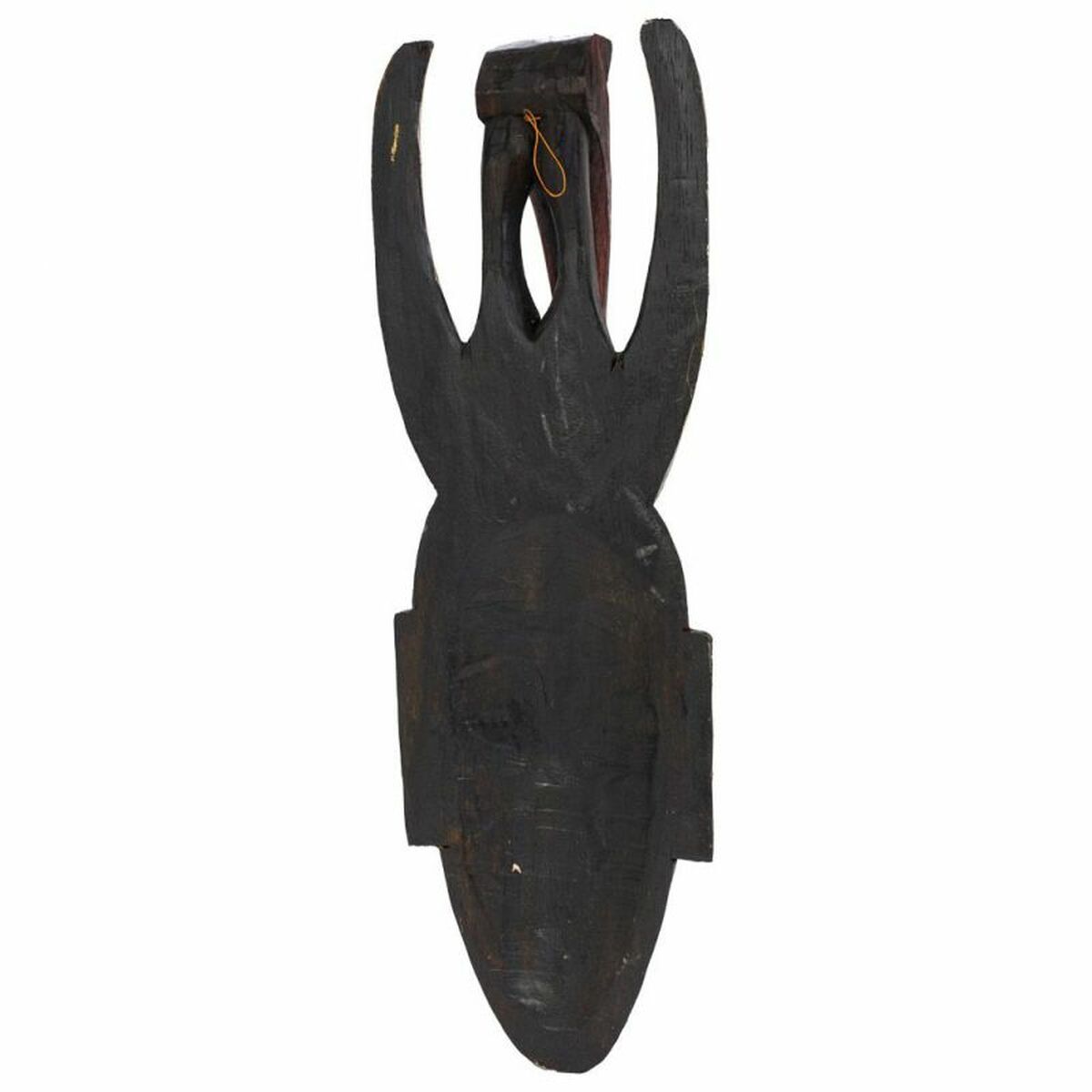 Prydnadsfigur Alexandra House Living Svart Trä Mask 6 x 50 x 16 cm - 5