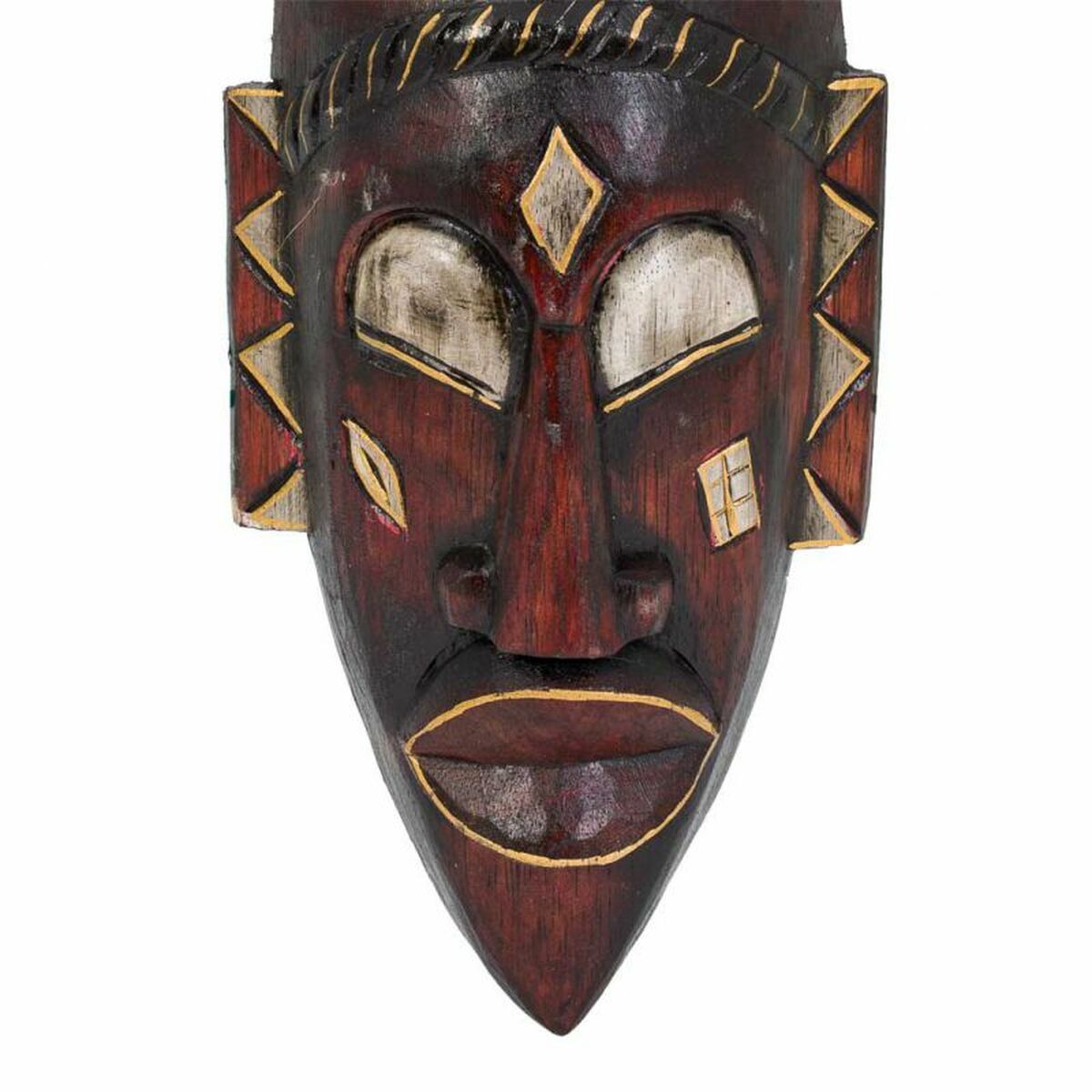 Prydnadsfigur Alexandra House Living Svart Trä Mask 6 x 50 x 16 cm - 7