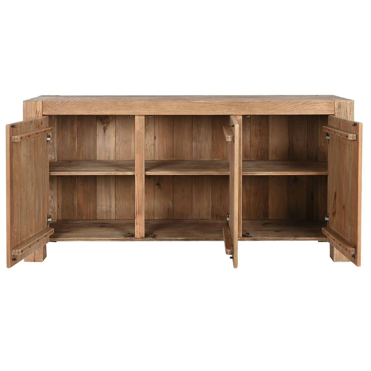 Skänk Home ESPRIT Brun Naturell Furu Återvunnet Trä 168 x 51 x 85 cm - 3