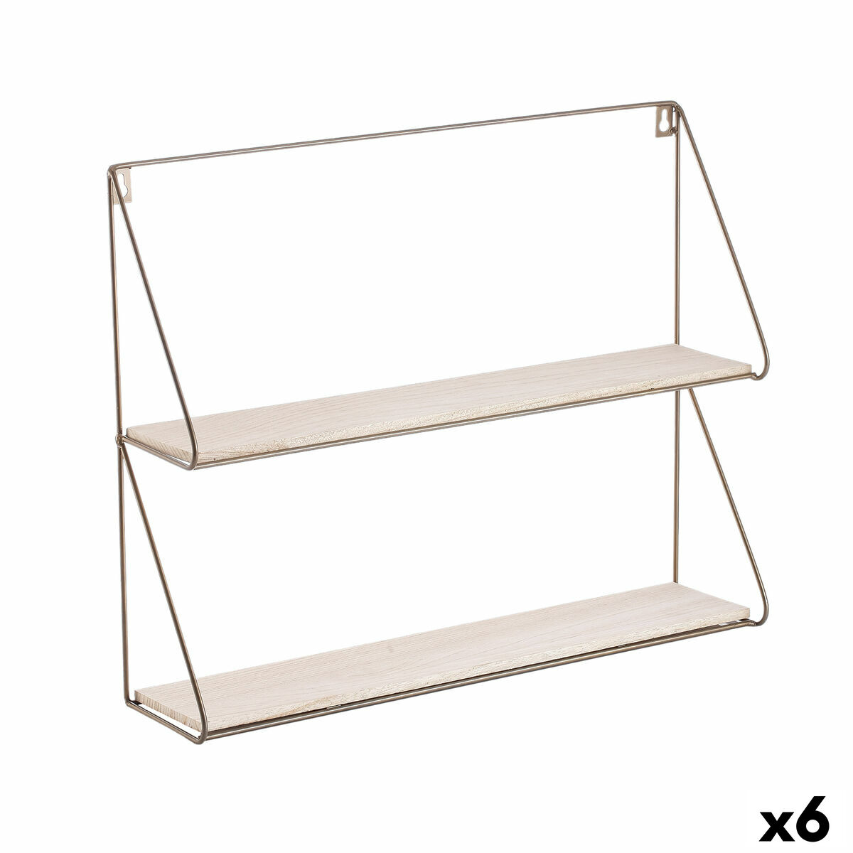 Bokhylla Vinthera Moa Stål Gyllene 50 x 40 x 12 cm (6 antal)
