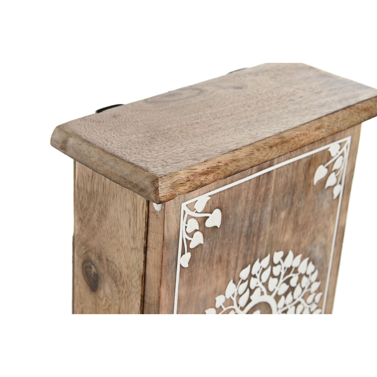 Nyckelskåp Home ESPRIT Vit Naturell 18 x 7,5 x 28 cm - 2