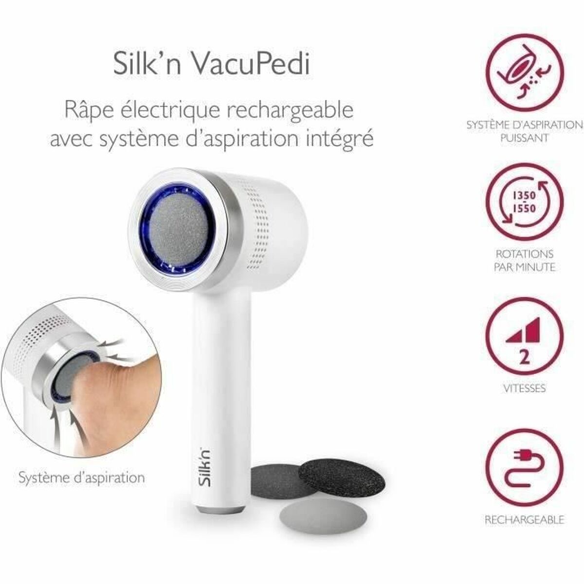 Electric Callus Remover Silk´n Vacupedi (5 antal) - 2