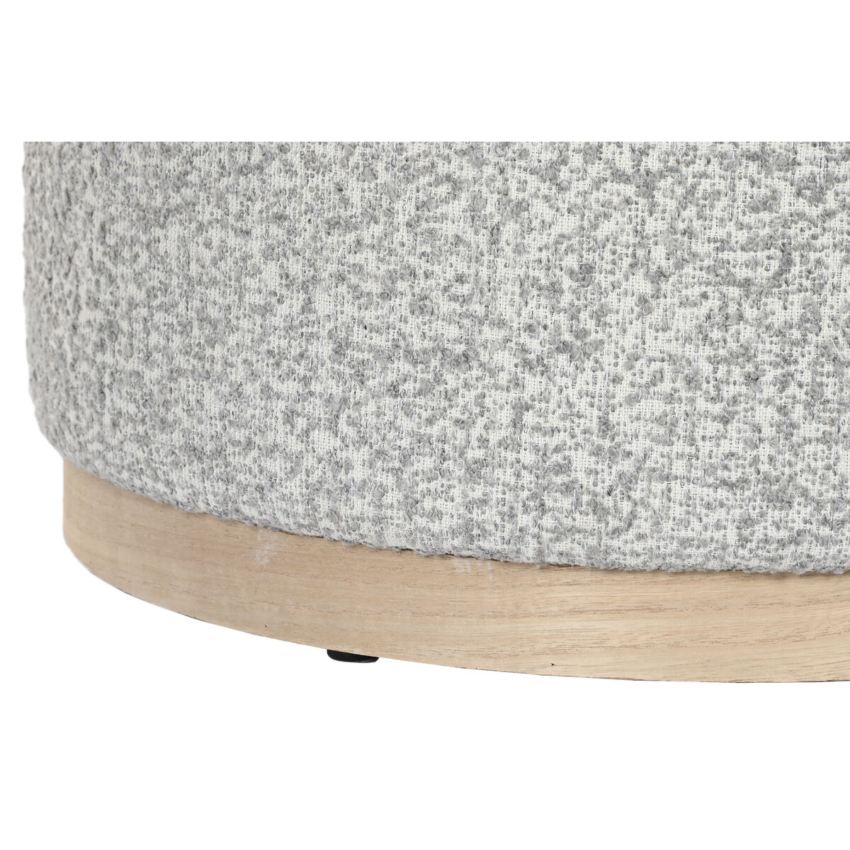 Sittpall DKD Home Decor 48 x 48 x 31 cm Ljusgrå - 2