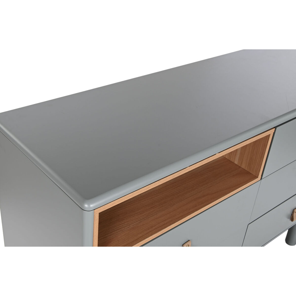 Kommod Home ESPRIT Blå Grå Naturell polypropen Trä MDF 120 x 40 x 75 cm - 2