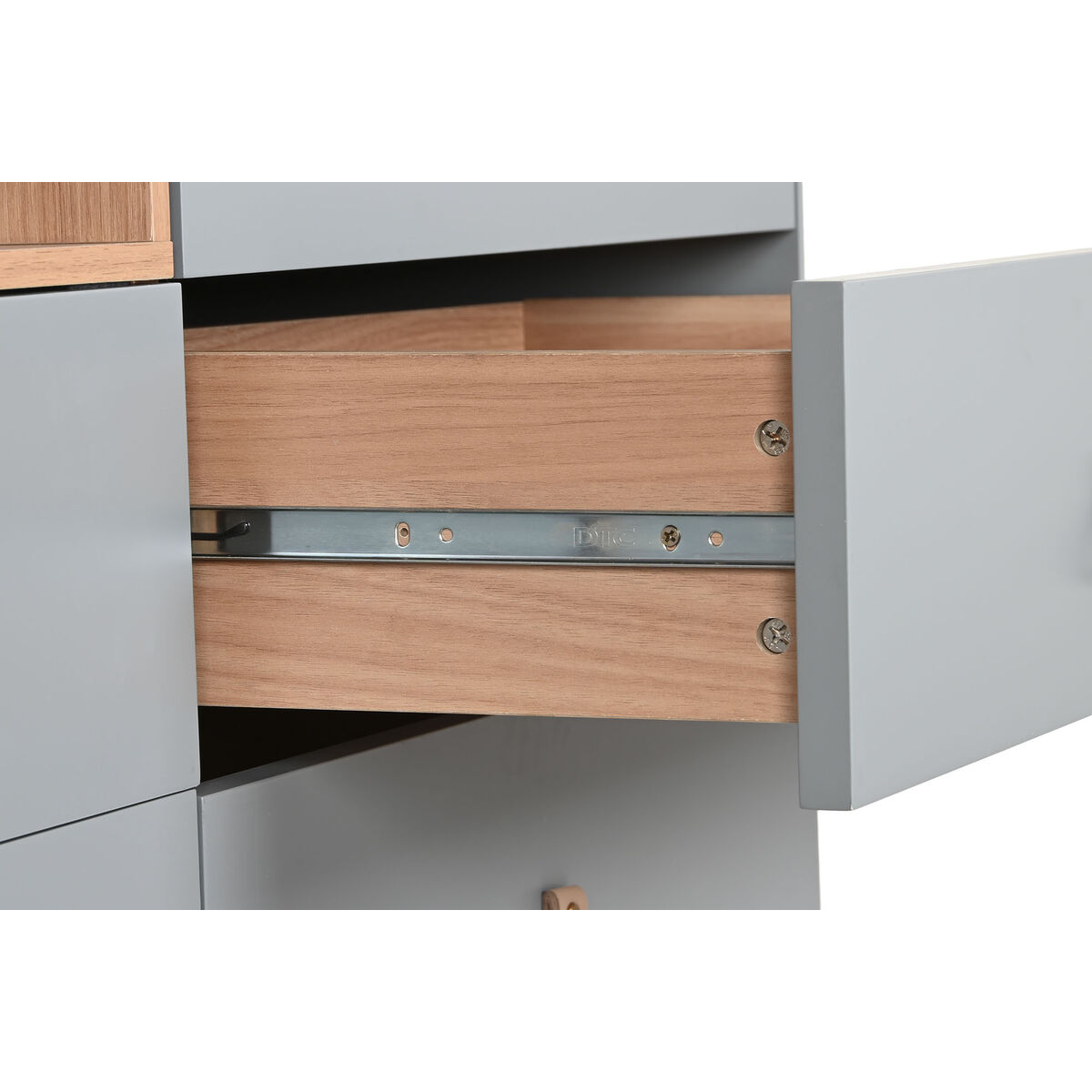 Kommod Home ESPRIT Blå Grå Naturell polypropen Trä MDF 120 x 40 x 75 cm - 6