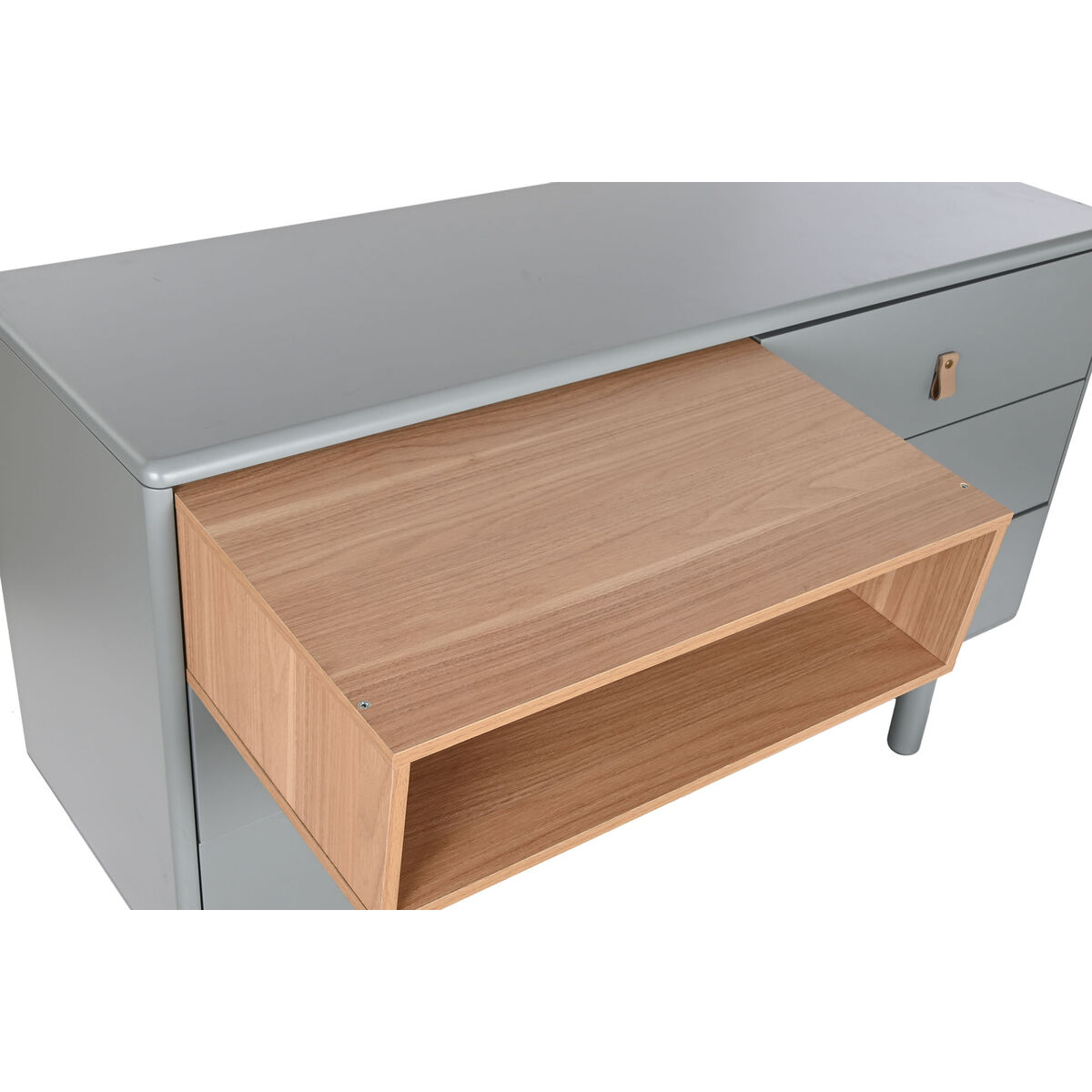 Kommod Home ESPRIT Blå Grå Naturell polypropen Trä MDF 120 x 40 x 75 cm - 7