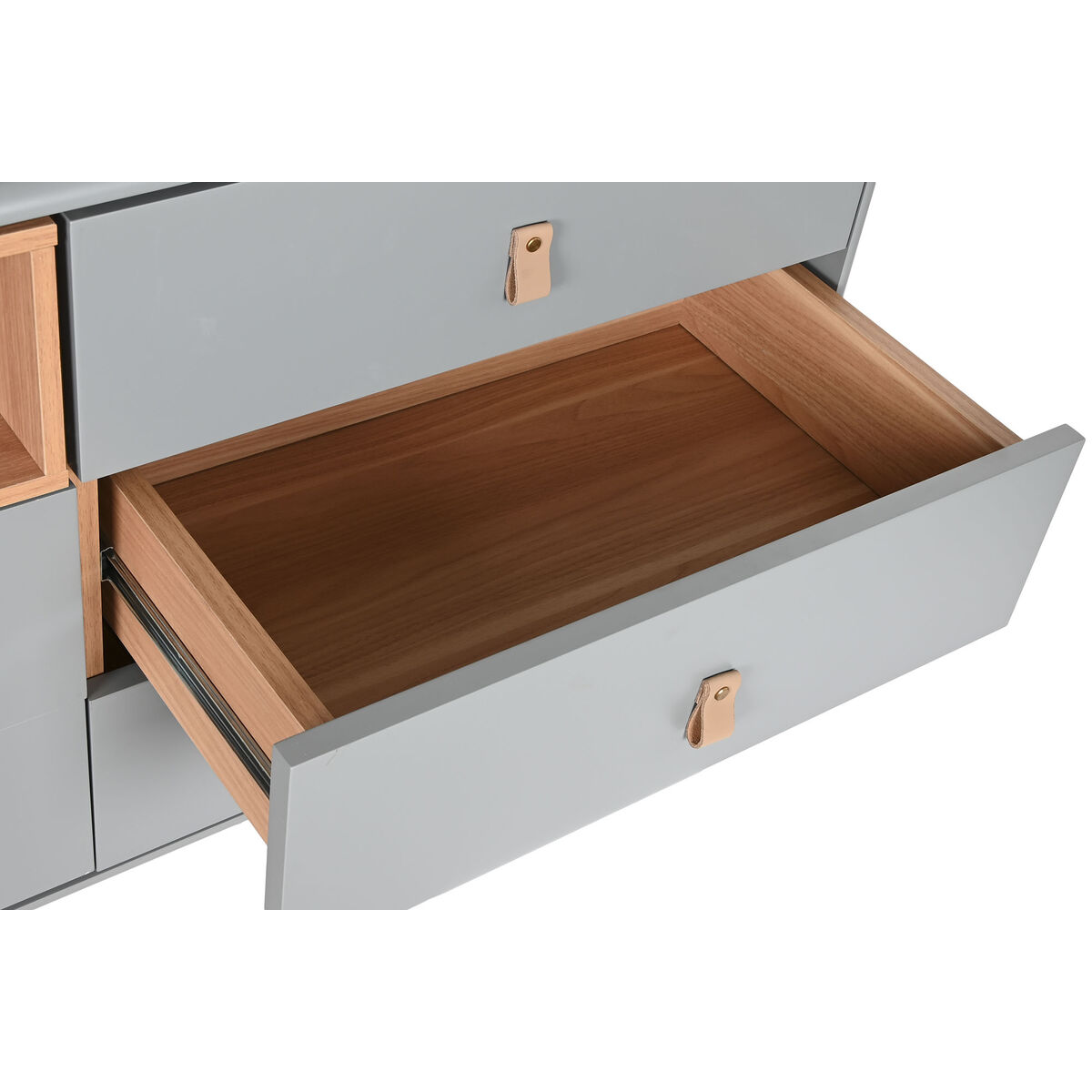 Kommod Home ESPRIT Blå Grå Naturell polypropen Trä MDF 120 x 40 x 75 cm - 5