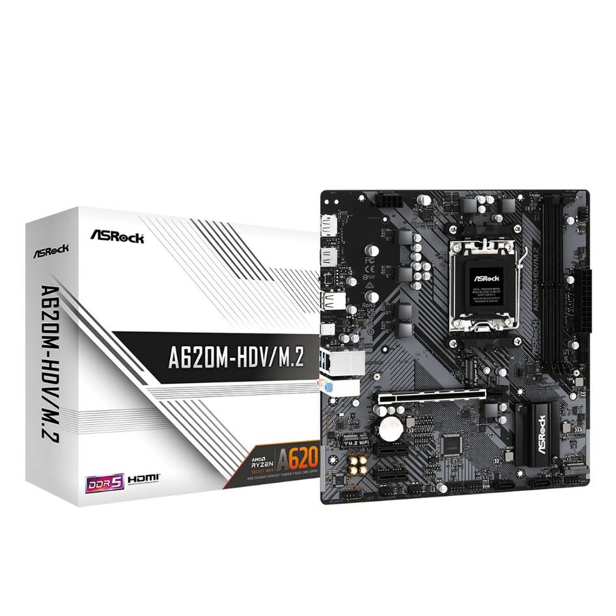 Moderkort ASRock A620M-HDV/M.2 AMD AM5 AMD - 6