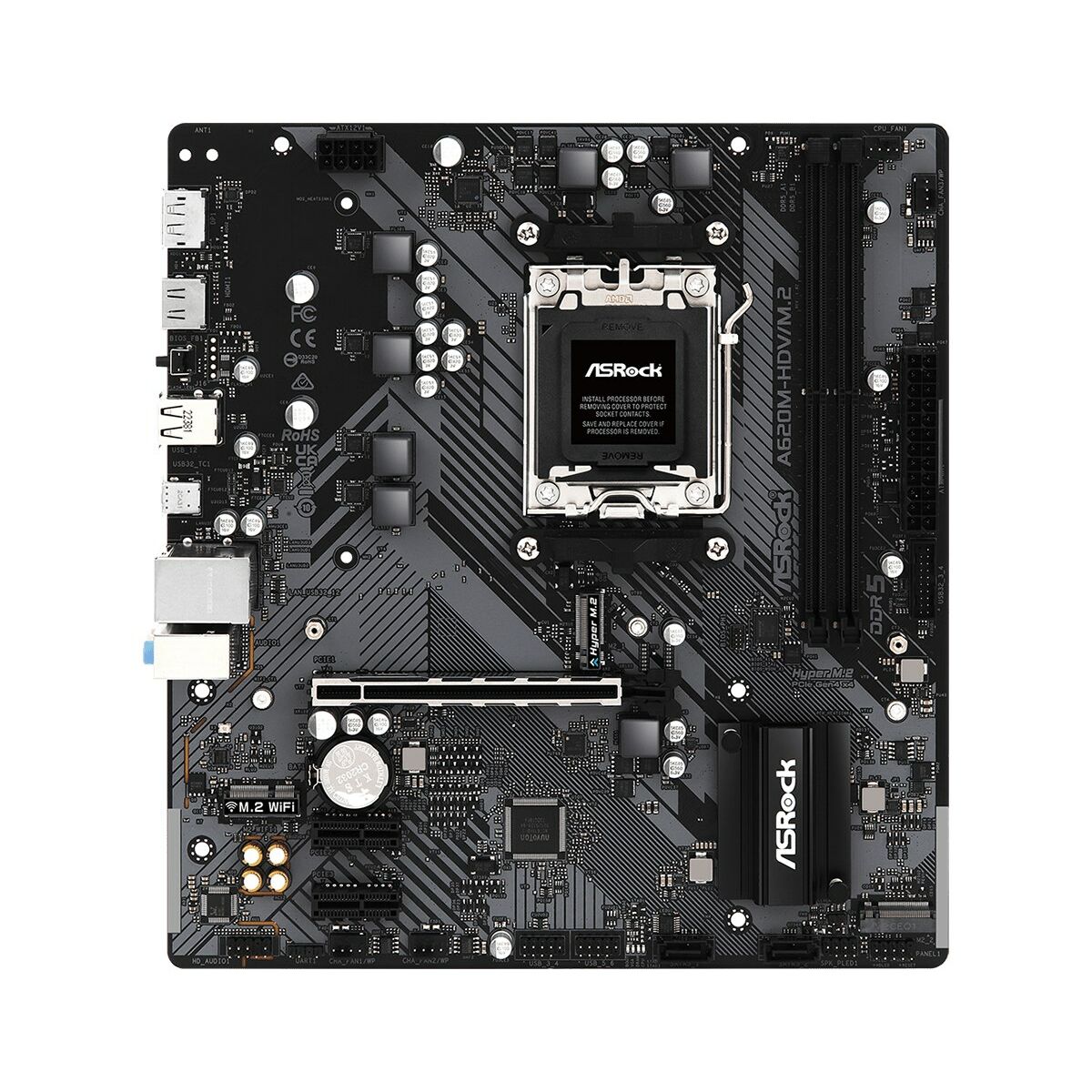 Moderkort ASRock A620M-HDV/M.2 AMD AM5 AMD