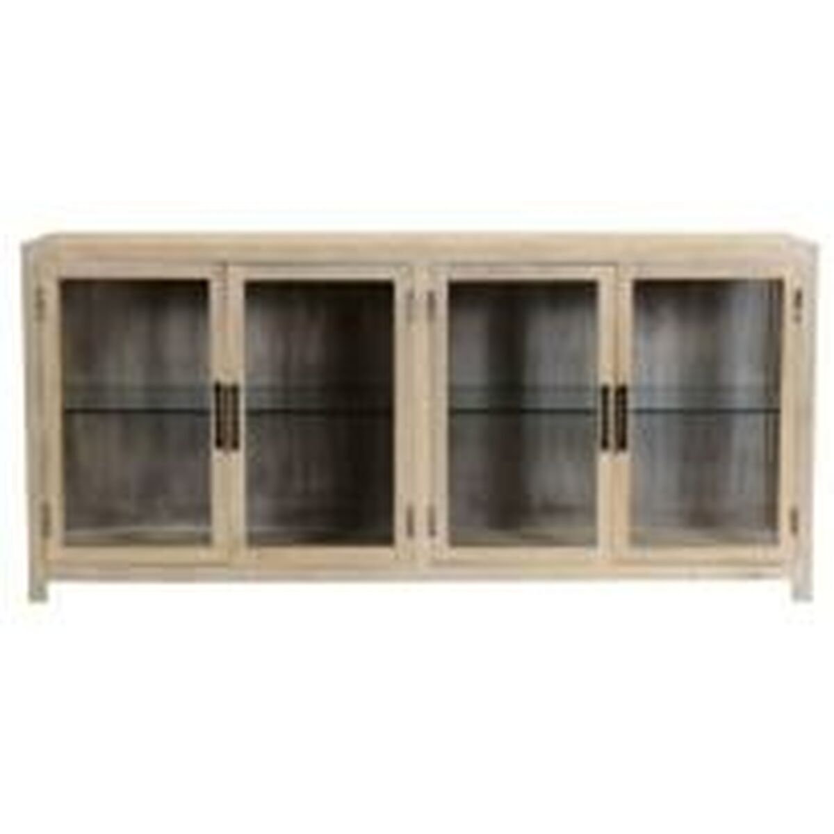 Skänk Home ESPRIT Naturell Glas Mangoträ 178 x 40 x 80 cm