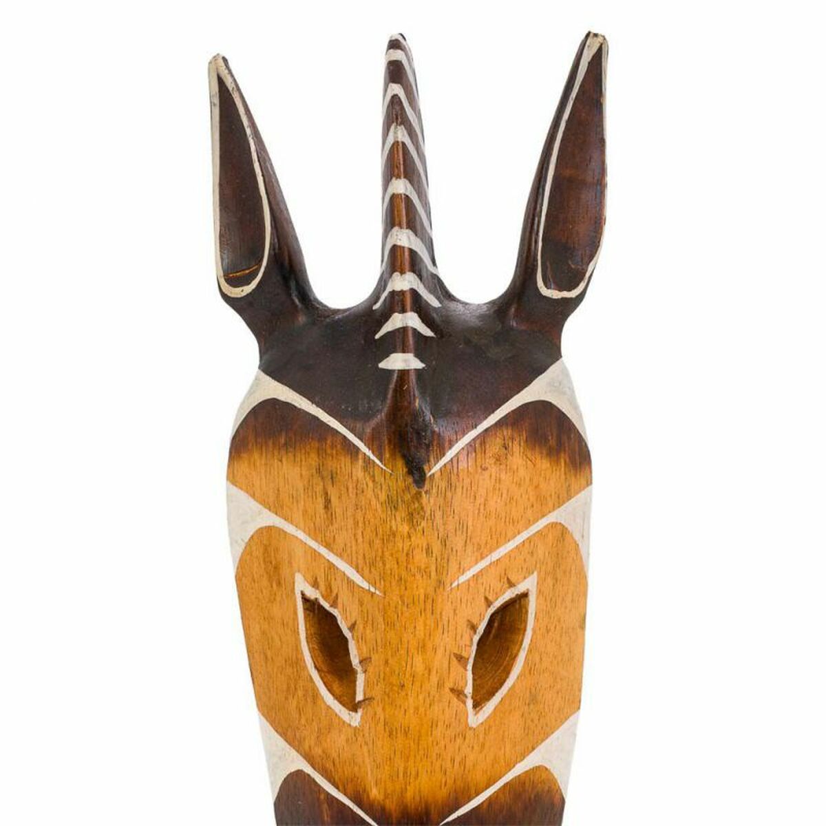 Mask Alexandra House Living Vit Brun Trä Mask 4 x 50 x 12 cm - 5