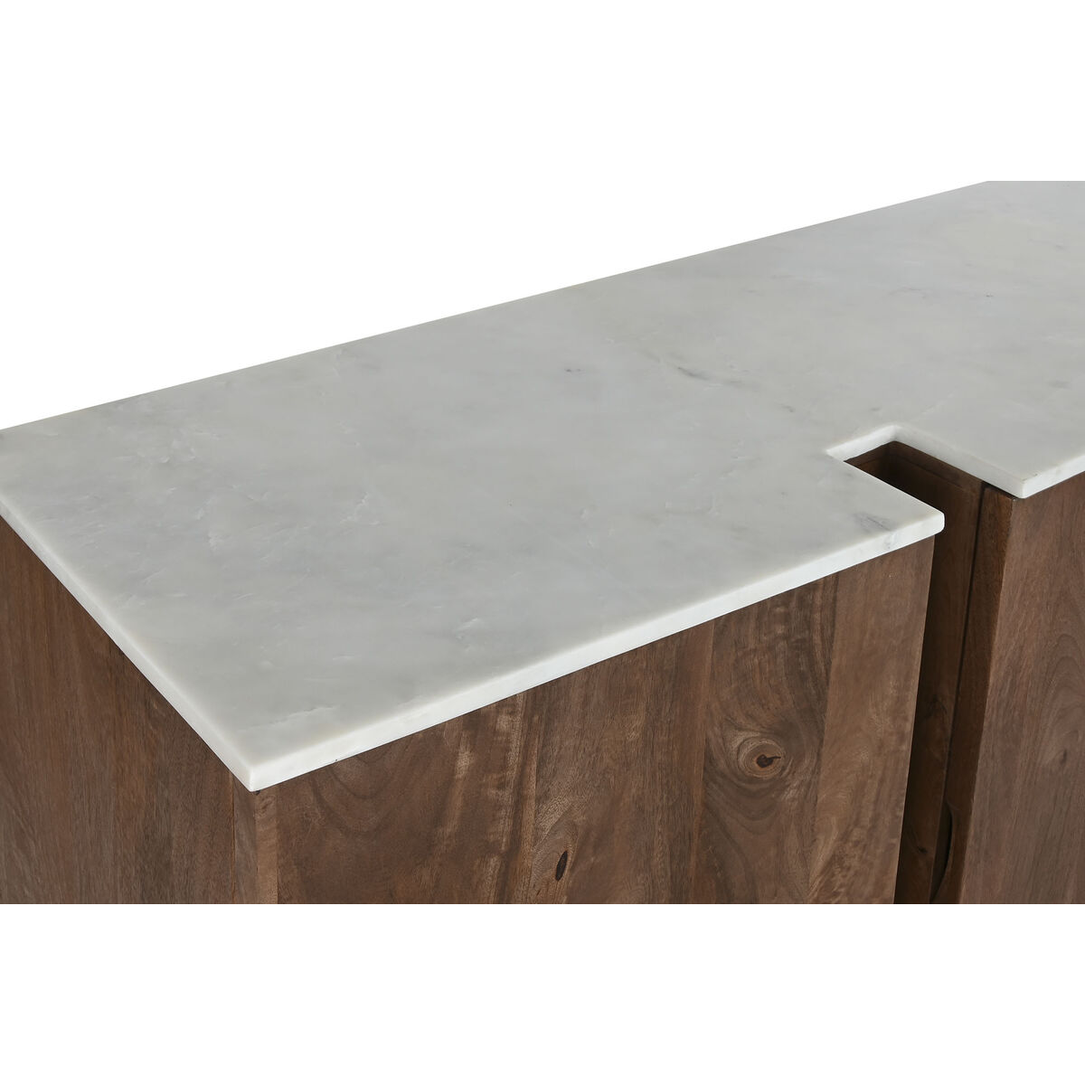 Skänk Home ESPRIT Vit Brun Marmor Mangoträ 162,5 x 47 x 76 cm - 7
