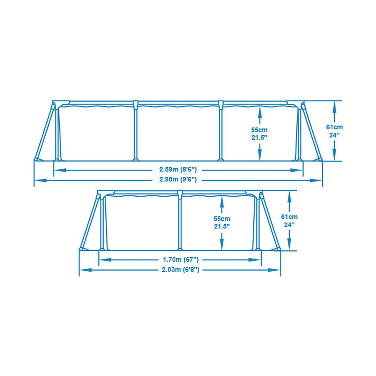 Bollhav Bestway Steel Pro 56403b (259 x 170 x 61 cm) - 7