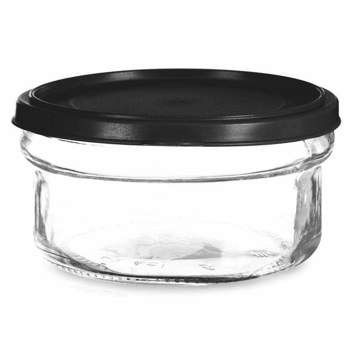 Rund matlåda med lock Vivalto 249-2 Svart Transparent Glas Plast 415 ml 12 x 6 x 12 cm (24 antal) - 6