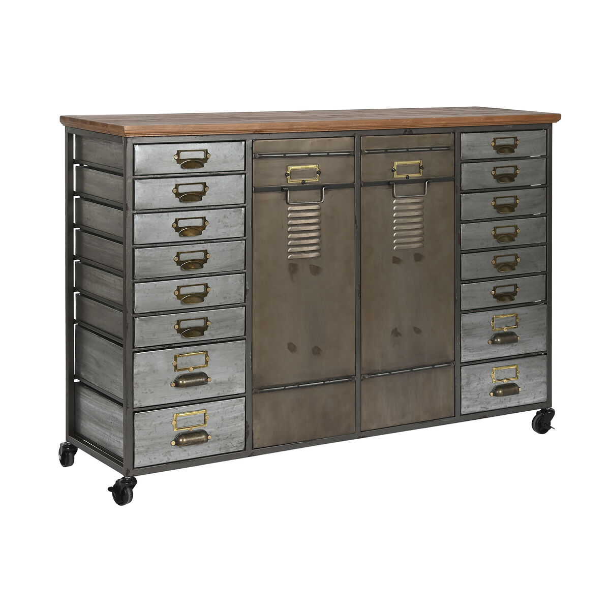 Byrå Home ESPRIT Metall Gran Vintage 123 x 34 x 83,5 cm
