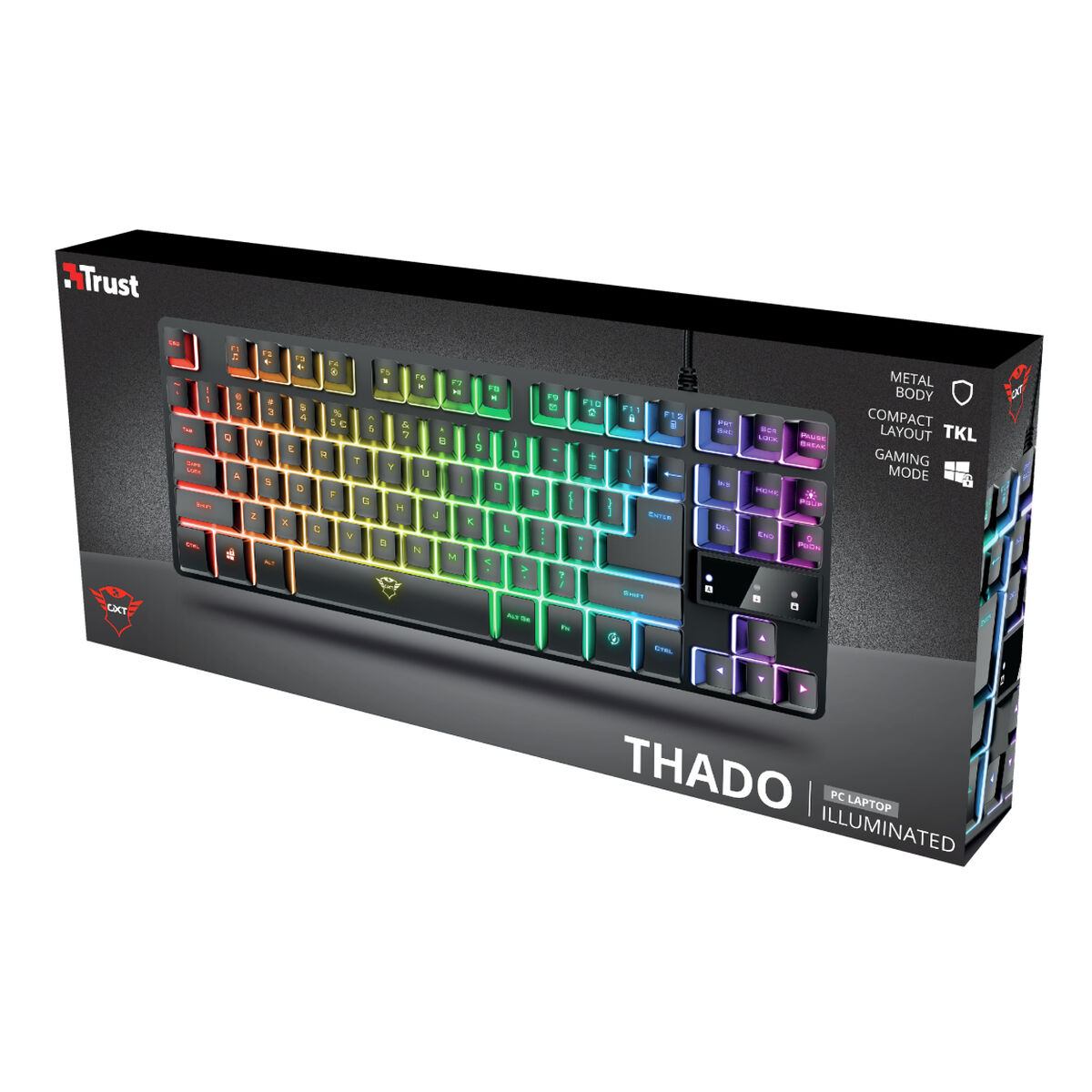 Gaming Tangentbord/ OR: Speltangentbord Trust GXT 833 Thado Qwerty Spanska - 4