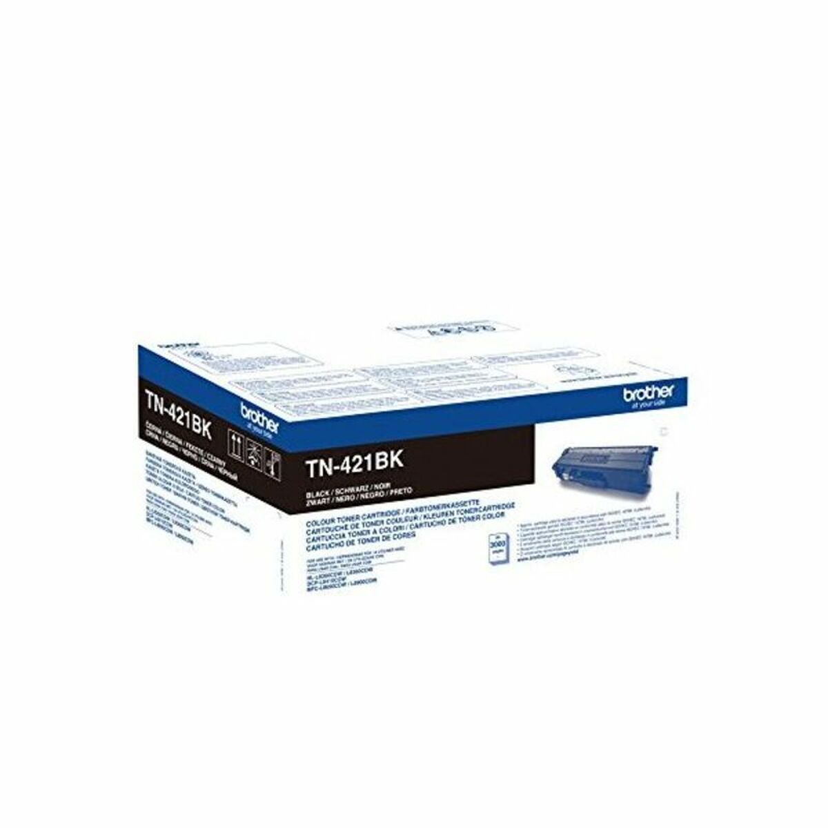 Original Toner Brother TN421BK Svart (1 antal) - 2