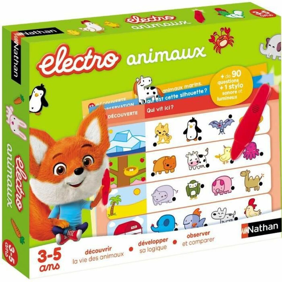 Sällskapsspel Nathan Electro - Animals - 3