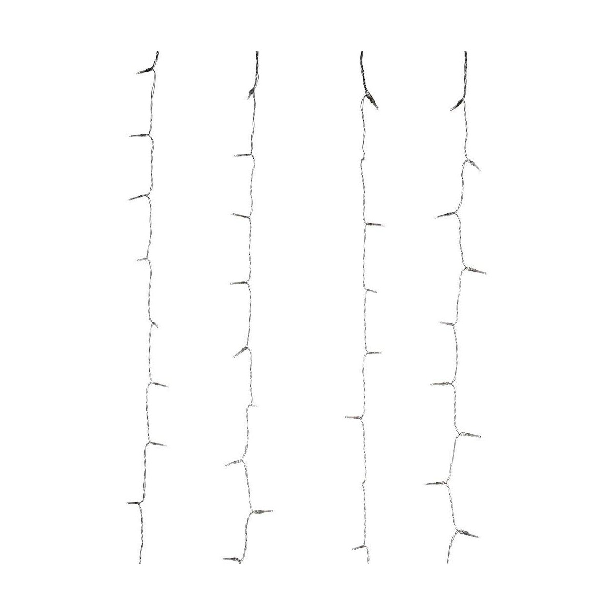 Gardinbelysning med LED H&S 2,7 W Varmt ljus Varmvit 5 m 2 x 1 m 1 x 2 m Gul
