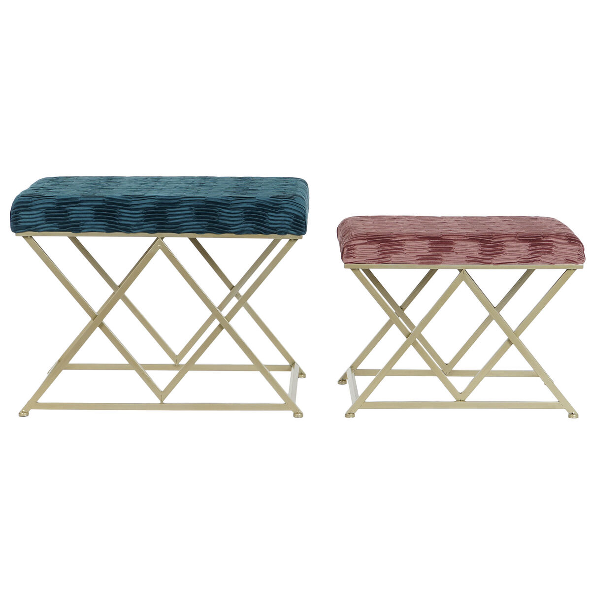 Sittpall DKD Home Decor 62 x 42 x 47 cm Metall - 2