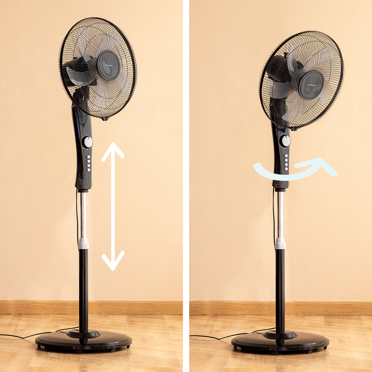 Stående Fläkt InnovaGoods Breezinn Svart 45 W - 9
